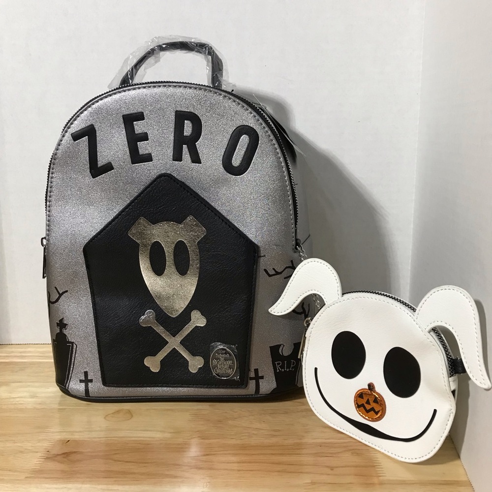 The Nightmare Before Christmas Zero Tombstone Mini Backpack with removable pouch